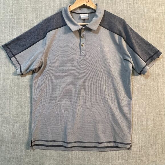 Columbia Other - MEN'S BLUE GRAY POLO - COLUMBIA - SHORT SLEEVE - SIZE M Two Tone Striped